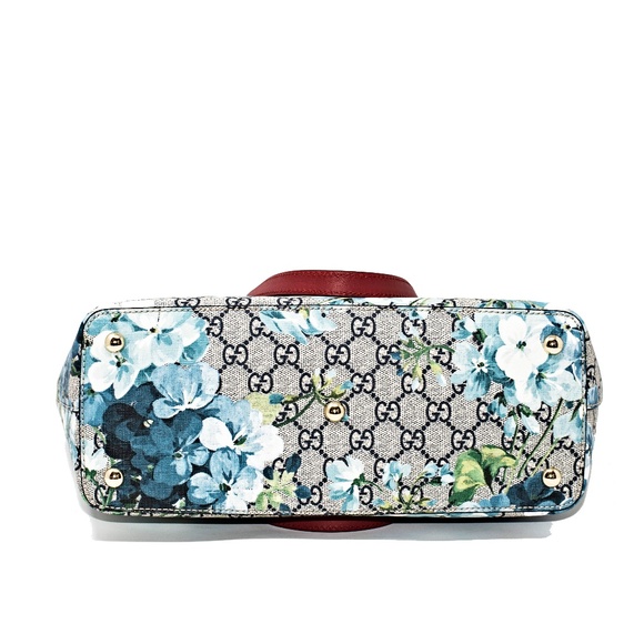 NEW GUCCI MEDIUM GG BLOOMS SUPREME CANVAS TOTE - Picture 5 of 8